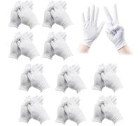 WUBAYI Lot de 11 paires de gants en coton doux et extensibles pour hydrater la nuit, eczéma des mains sèches, inspection et service de pièces de monnaie | Taille unique