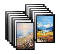 WUBAYI Lot de 12 cadres photo magnétiques A4 - Autocollants - Étanches - Transparents - Pour peintures, photos, avis, certificats, affiches