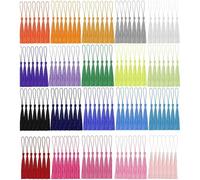 WUBAYI Lot de 140 pompons soyeux pour loisirs créatifs - 20 couleurs - Mini marque-page et guirlande de pompons - Fournitures de bricolage - Accessoires de décoration d'intérieur