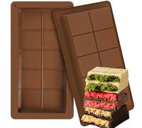 WUBAYI Lot de 2 moules à chocolat en silicone profonds - Réutilisables - Sans BPA et adaptés à un usage alimentaire - Pour chocolat Dubaï, pralines, bombes à graisse céto - Anti-adhésif