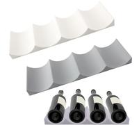 WUBAYI Lot de 2 porte-bouteilles de vin en silicone - Organisateur de réfrigérateur pour table / garde-manger / bar - Étagère de rangement pour vin rouge et boissons