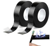 WUBAYI Lot de 2 rouleaux de ruban adhésif auto-soudant - 5 m x 22 mm x 0,8 mm - Ruban isolant électrique imperméable et à base de caoutchouc - Pour isolation, réparation et cerclage