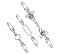 WUBAYI - Lot de 3 pinces pour cardigan - Fermoirs métalliques pour pull, châle, chemise et robe - Fermoirs arrière pour resserrer les vêtements (3 styles)