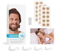 WUBAYI Lot de 30 pansements nasaux blancs anti-ronflement - Bouchons anti-ronflements pour une meilleure respiration - Bandes nasales douces pour la peau avec soutien respiratoire, idéal pour les