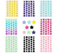 WUBAYI Lot de 320 patchs anti-acné en forme d'étoile 8 couleurs (8 feuilles de 40 points pour les taches) | Patchs portables | Motif étoile mignonne ultra fine pour couverture de maquillage, visage et
