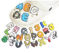 WUBAYI Lot de 52 accessoires de chaussures Sabots de dessin animé Alphabet ABC-Z, pointes de chaussures à faire soi-même pour garçons, filles, adolescents, hommes, femmes et adultes, Plastique
