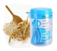 WUBAYI Lot de 7 tasses à mesurer avec cuillères à mesurer empilables en plastique, ustensiles de cuisine pour usage domestique, biscuits, sans BPA, passent au lave-vaisselle