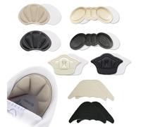 WUBAYI Lot de 8 paires de coussinets de talon pour chaussures de femme - Protections de talon pour chaussures trop lâches - Coussinets de talon auto-adhésifs anti-ampoules pour chaussures de sport en