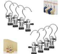 WUBAYI Lot de 8 pinces à linge antidérapantes portables rotatives à 360° pour cintres de voyage, maison, bottes, serviettes