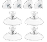 WUBAYI Lot de 8 ventouses de 41 mm pour meubles en rotin et ventouses pour table en verre avec vis M4 et écrou en plastique 8 mm - Support à ventouse extra fort