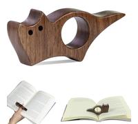 WUBAYI Marque-page motif chat / support de page en bois / accessoires de lecture à finition lisse / cadeaux pour les amateurs de livres / les amateurs de littérature