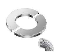 WUBAYI Rosace de tuyau en acier inoxydable 100 mm - Bride murale en deux parties - Couvercle de tuyau décoratif - Trou de 102 mm de diamètre (bord de 24 mm)
