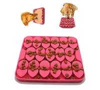 WUBAYI Tapis à friandises à lécher pour chien, tapis à renifler à alimentation lente, odeur d'entraînement, encourage les compétences naturelles de recherche pour chiens et chats (rouge)