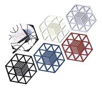 WUBAYI Tapis de cuisson en silicone 5 pièces anti-brûlure