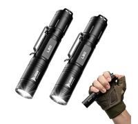 WUBEN 2 Pcs lampes de poche LED L50-1200 lumens - Extrêmement lumineuses - Rechargeable par USB C - 5 modes - IP68 - Étanche - Petite lampe de poche pour l'extérieur, le camping, la randonnée