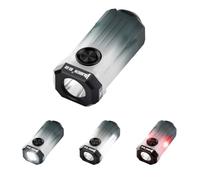 WUBEN E2 Mini Lampe de Poche Rechargeable, Petite Lampe Torche Porte-clés | 150 Lumens Lampe de Torche avec Eclairage Latéral et Lumière RGB Magnétique pour Camping Famille (Accessoire P5 non incluse)