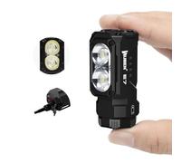 WUBEN E7 Mini lampe de poche rechargeable avec aimant - Super lumineux 1800 LM, 5 modes lampe de poche EDC, type-C LED rechargeable ; IPX8 lampe de poche pour lampe frontale, sauvetage, camping