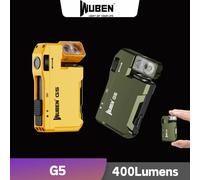 WUBEN G5 EDC lampe de poche 400Lumens RGB & blanc type-c Rechargeable poche brillant porte-clés lumière batterie intégrée-vert