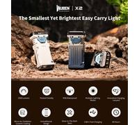 Wuben Lightok X2 LED 2500 lumens EDC lampe de poche rechargeable, couleur:noir