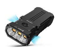 WUBEN X1 Lampe de poche LED 12000 lumens, ultra lumineuse type C, lampe de poche rechargeable 3 XHP 70.2 6000 K avec étui, 7 modes pour chasse, randonnée, exploration de camping d'urgence (noir)