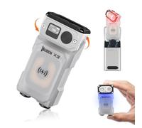 WUBEN X3 Mini lampe de poche avec boîte de charge rechargeable 180 degrés EDC porte-clés lampe de poche torsade IP65 étanche magnétique lampe de poche 10 modes Type-C lanière pour camping, extérieur,