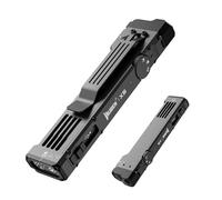 WUBEN X5 Lampe torche rechargeable 1300 lumens LED avec 6 modes (lumière noire UV et lumière verte), clip avec interrupteur tactique IP65 étanche pour camping, urgence, extérieur et travail (gris)