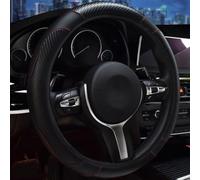 WUCHENGHH Couvre Volant Voiture pour Toyota Auris II 2015 2016 2017 2018, Housse De Volant Cuir Respirant Antidérapant Protege Volant Interieure Accessoire,C/Black