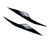 WUCHENGHH Voiture Phares Sourcils pour Ford Focus 2 MK2 MK2.5 2008-2011, 1 Pair ABS Droite et Gauche Sourcil de Phare Avant Autocollants Couvercle Paupières Accessoires,A/Gloss Black