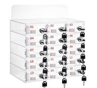 WUCIOA Casier de Rangement for téléphone Portable, casier for téléphone Portable à Grille 12/15/20 avec Plusieurs emplacements, Serrure et clé, boîte de Verrouillage for téléphone(15Slot)