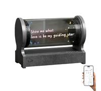WUCIOA Enceinte Bluetooth à Affichage holographique 360° avec Paroles, Enceinte USB Hi-FI Portable, Angle et luminosité réglables, contrôle Via Application, Plusieurs Modes d'écoute
