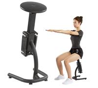 WUCIOA Machine à Squat à Domicile, entraîneur d'assistance au Squat avec Hauteur réglable, intensité, 4 ventouses, équipement d'exercice, Banc de Squat Profond for Pompes, entraînement des abdominaux