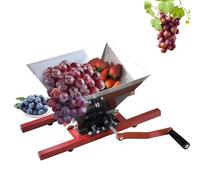 WUCIOA Presse-Fruits Portable 7 L en Acier Inoxydable avec poignée à Rouleau, Engrenages en Alliage d'aluminium, broyeur à Raisin Manuel, broyeur à cidre pour poires, pêches et Raisins.(Red)