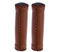 Wudaizhi 1 Paire de poignées de Guidon de vélo en Cuir PU et Caoutchouc Souple pour vélo de Plage, Cruiser, VTT.
