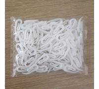Wudaizhi 100pcs / Sac À Rideaux Crochets De Plis pour Rideaux Crochets en Plastique Blanc Forme Fenêtre Rideau De Fenêtre Accessoires Suspendus