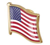 Wudaizhi 1pc American Flag Badge Badge Metal Pin Brooch USA Usi-Unis Unis Unis De Flage Lapel Pin Accessoir