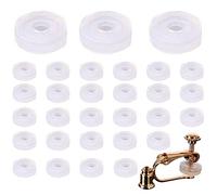 Wudaizhi 30pcs Coussinets de Confort pour Boucles d'oreilles Clip - Coussinets en Silicone Anti-Douleur - Coussins pour Boucles d'oreilles - Confort d'utilisation