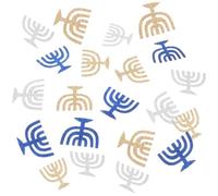 Wudaizhi 50 Pcs Hanoukkah Pintter Confetti Confetti Juif Menorah Shape Hanukkah Confetti Hanukkah Décorations Hanukkah Ornament Table Decor