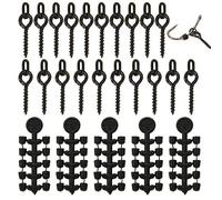 Wudaizhi 50 pièces d'appâts de pêche à la Carpe avec vis, Ensemble de montages pour Carpe avec 20 Perles à connecter et Accessoires de pêche à la Carpe à Rotation