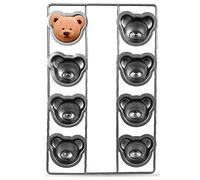 Wudaizhi 8 Cavité Ours De Cuisson De Pâturage Madeleine Pan De Pâtisserie Carbone en Acier Cartonne Animal Forme De Boulangerie Moule De Boulange