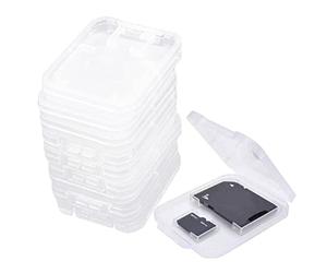 Wudaizhi Boîtier De Carte Mémoire en Plastique 5pcs Boîte De Cartes Transparente Boîte De Rangement Carte De Stockage Micro Cartes Protection Portez du Travail