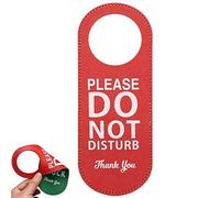 Wudaizhi Double Face s'il Vous Plaît Ne Pas Déranger s'il Vous Plaît Knock Door Sign PU Leather Porte De Porte Bouton Hangle De Cintre Étiquette De Nettoyage pour L'hôtel