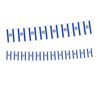 Wudaizhi Drapeau d'Israël de 5 m, guirlandes de Drapeaux israéliens, 20 pièces/Ensemble, 14x21 cm, fanions israéliens, banderoles de Festival, fête de Vacances