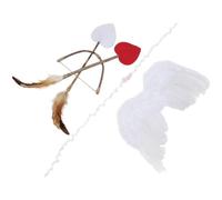 Wudaizhi Ensemble Cupidon pour Nouveau-né avec Ailes De Bébé, Comprenant Un Bandeau, Un Nœud des Épées Blanches. Accessoire Photo Idéal pour Un Anniversaire.