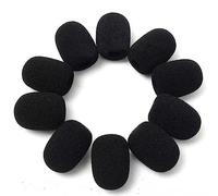 Wudaizhi Ensemble de 10 Microphones-Cravates avec bonnettes en Mousse, Couvre-Microphone, Mini Taille, Couleur Noire