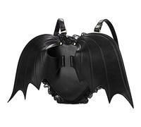 Wudaizhi Femme Fille Punk Sac À Dos Nouveauté Bat Aile De Jour Sac À Dos Gothique Dentelle De Dentelle Coeur Lolita Sac Noir Mignon Petit Diable Paquet
