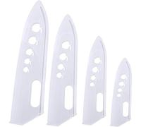 Wudaizhi Garde À Lame en Plastique 4pcs Coupernes De Chef Transparents Couvercle De La Lame Couverture De Protecteur De Lame De Lame pour Couteaux De Cuisine Différentes