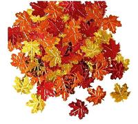 Wudaizhi Gold Red Mixte Fall Maple Leaf PVC Throwing Confetti Birthday Wedding Table Decorations Thanksgiving Christmas Party Supplies