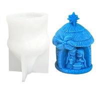 Wudaizhi Holy Nativité Silicone Candle Moule 3D Jesus Aromatherapy Candle Epoxy Crafts Mold Jesus Family Mold Decor Home Decor