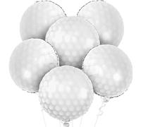 Wudaizhi Lot De 6 Ballons De Golf, Ballons en Aluminium De 45 Cm (18 Pouces) pour Décoration De Fête sur Le Thème du Golf, Remise De Diplômes, Anniversaire.