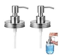 Wudaizhi Mason Jar Liquid Soap Dispenser Dison Pompe 2pcs Bouteilles en Acier Inoxydable Pompes De Couvercle Remplacement des Couvercles De Mise en Conserve Réguliers